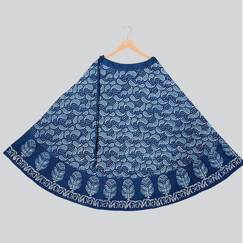 Indigo Skirt In Dabu