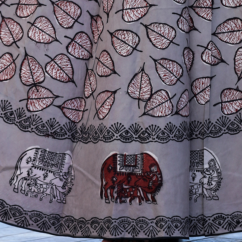 COW MOTIF TARAPUR PRINT SKIRT - Image 3