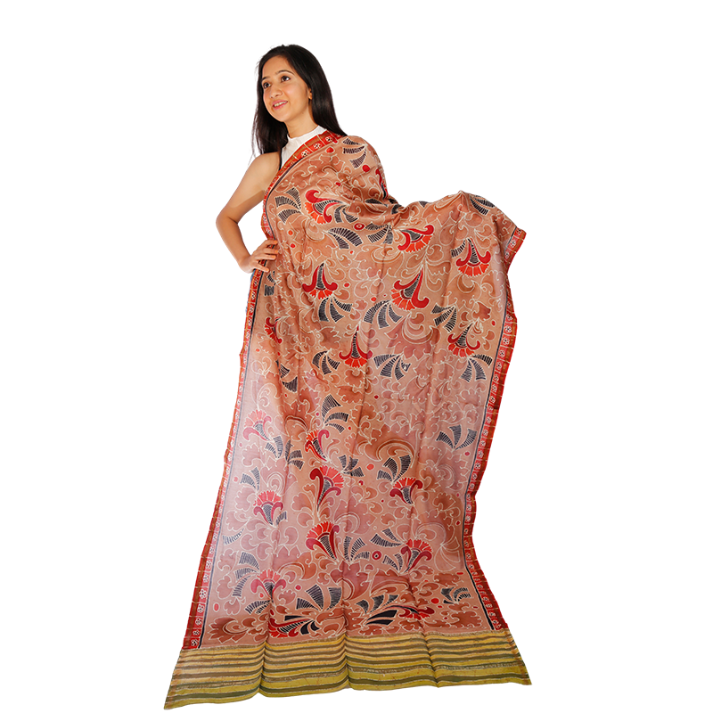 SILK DUPATTA - A DELIGHTING COLOUR COMBINATION