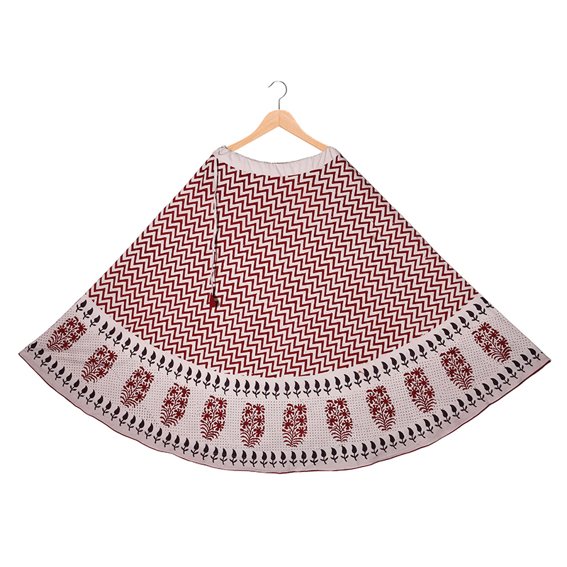 ZIG ZAG LINE PRINT HAND CRAFTED SKIRT