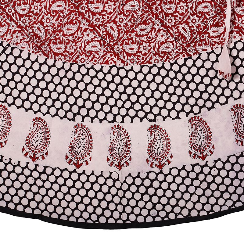 SMALL MANGO BROAD BORDER HAND PRINTED SKIRT - Image 2