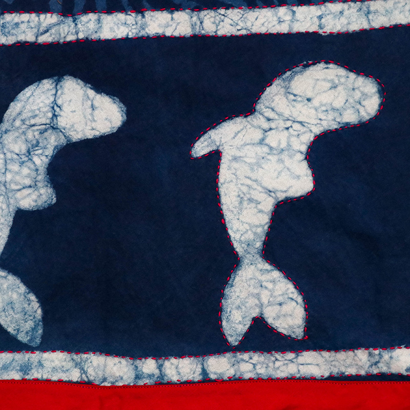 DABU PRINT INDIGO SKIRT - Image 2