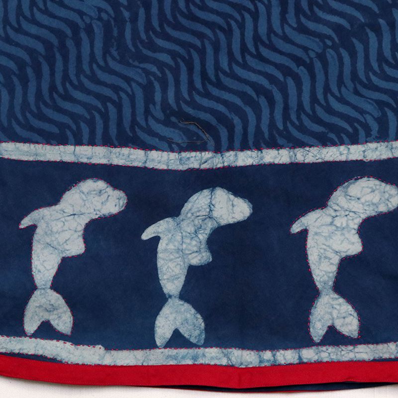 DABU PRINT INDIGO SKIRT - Image 3