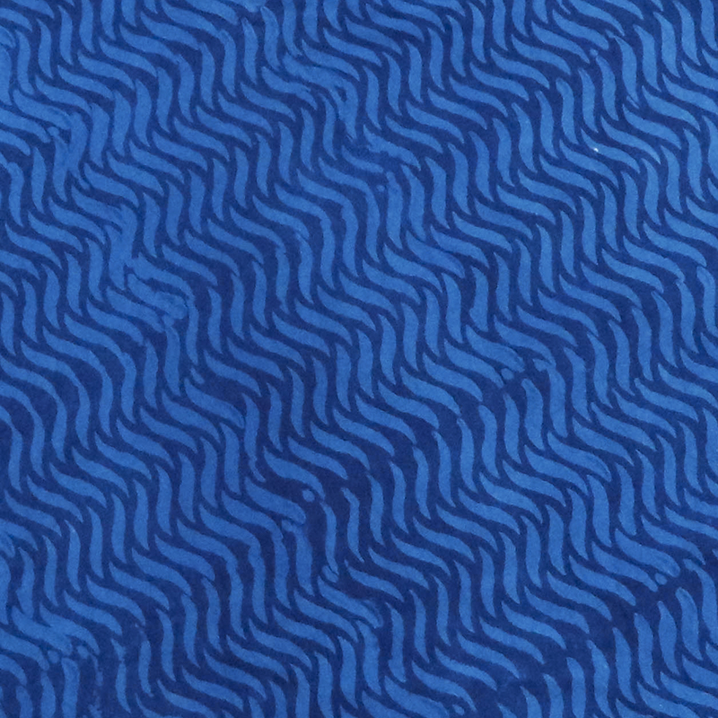 DABU PRINT INDIGO SKIRT - Image 4