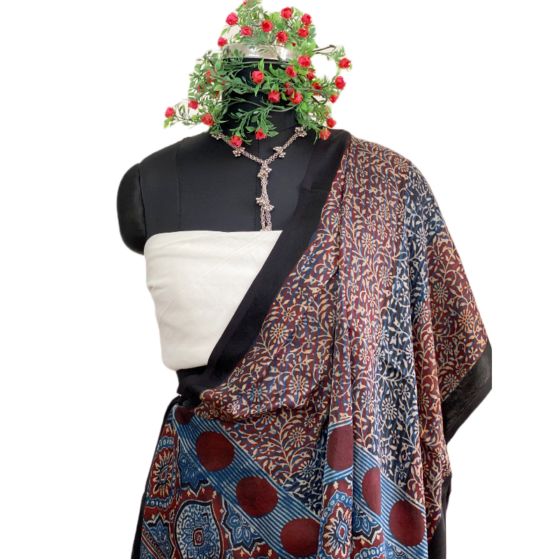 MODAL SILK AJRAKH DUPATTA