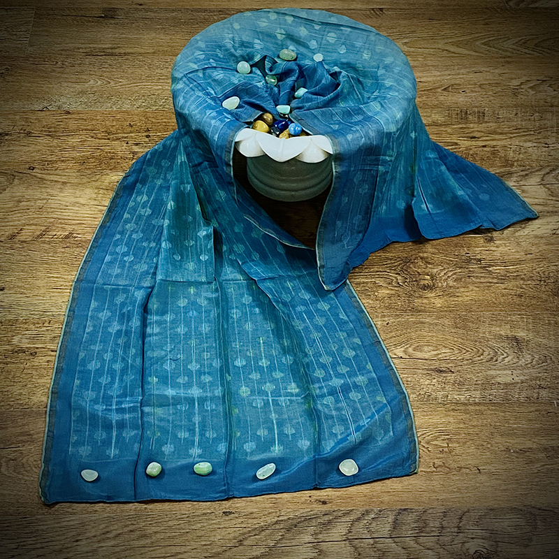 NUI SHIBORI STOLE IN CHANDERI