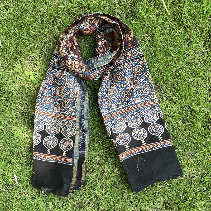 UNIQUE DESIGN AJRAKH CHANDERI STOLE