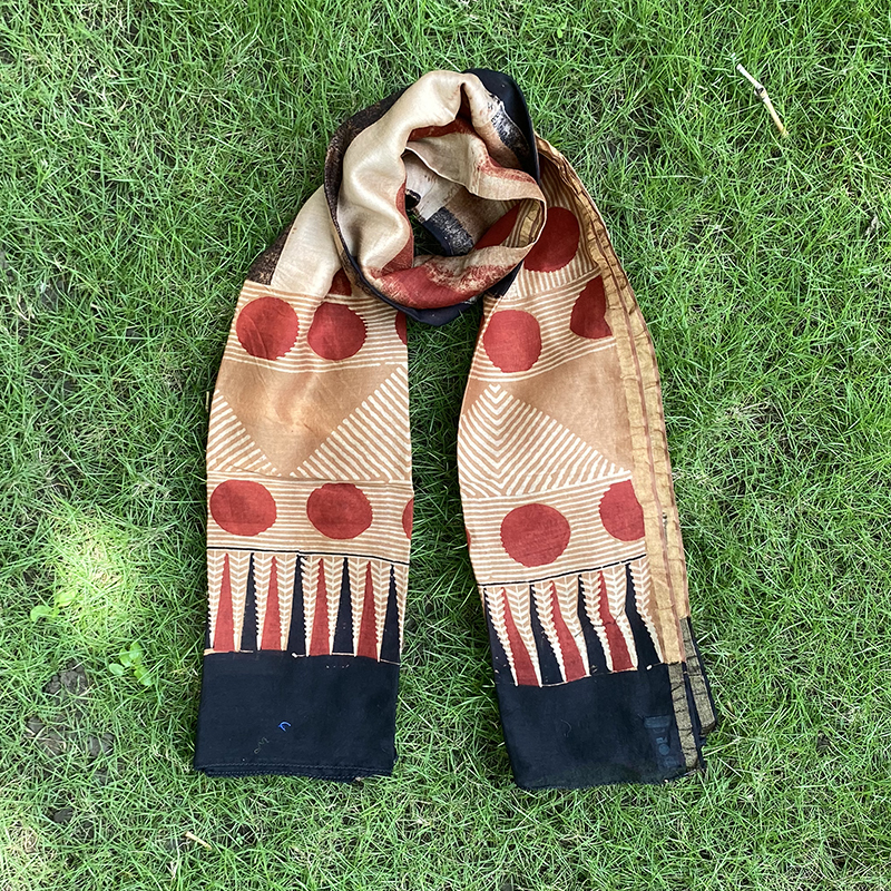 Geometric Print Ajrakh Stole