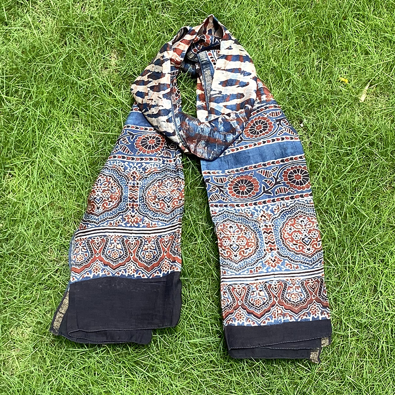 Zebra Print Ajrakh Stole