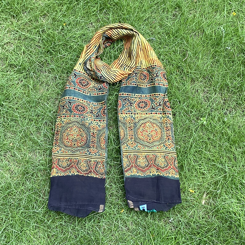 Ajrakh Chanderi Stole