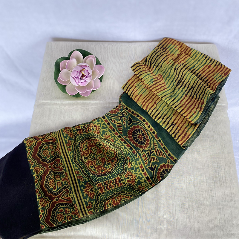 Ajrakh Chanderi Stole - Image 2