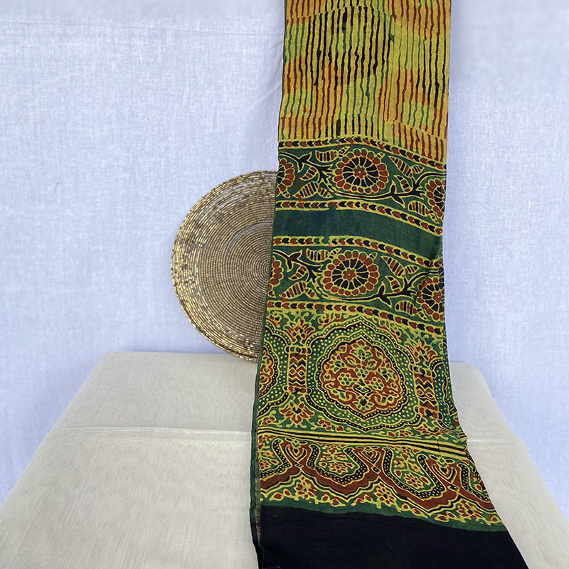 Ajrakh Chanderi Stole - Image 3
