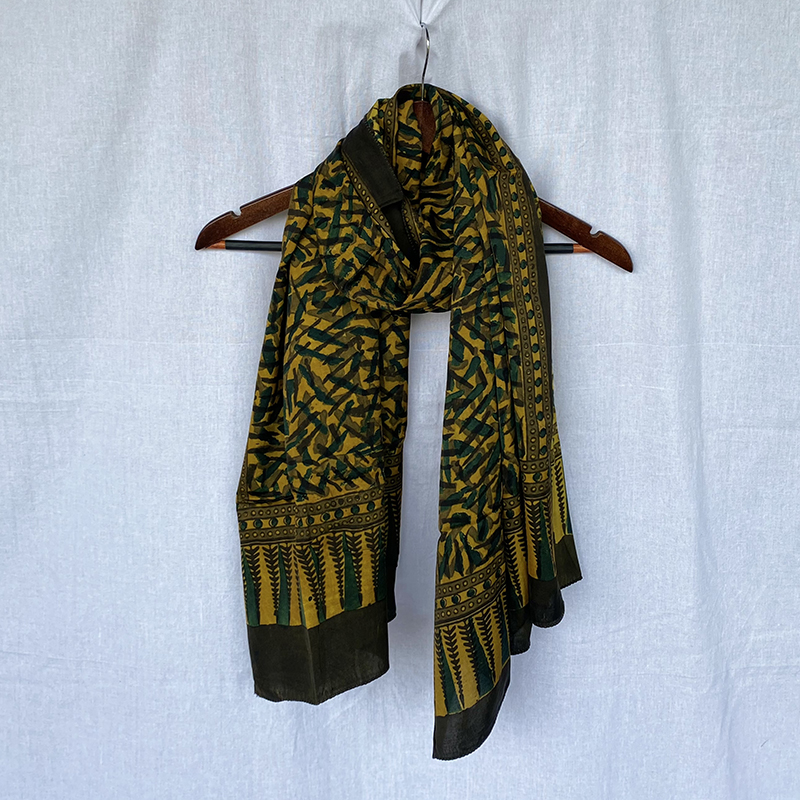 ABSTRACT DESIGN AJRAKH STOLE