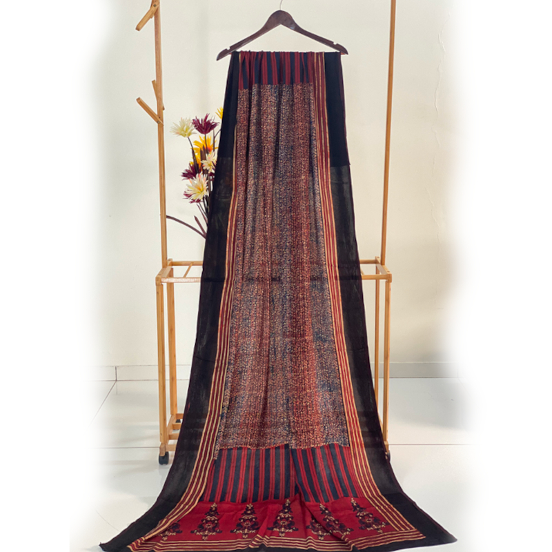 JAAL PRINT AJRAKH DUPATTA IN MODAL SILK