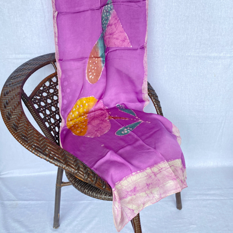 Purple batik stole - Image 3
