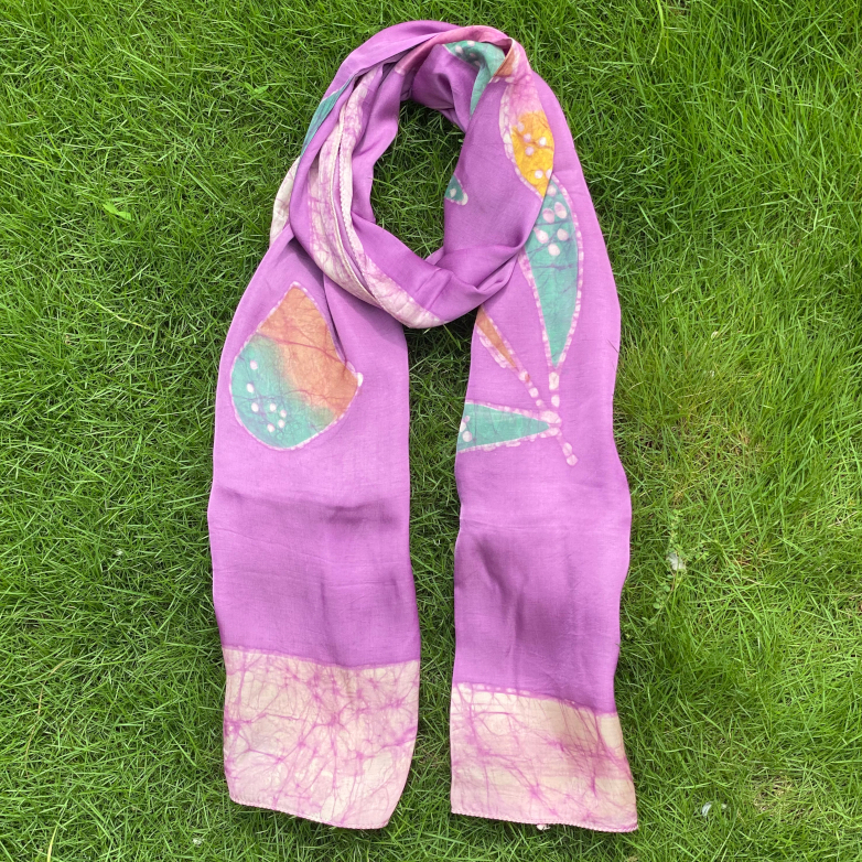 Purple batik stole