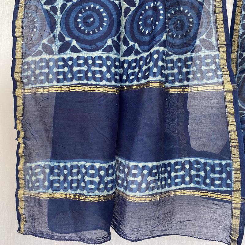 Blue Butterfly print dupatta - Image 2